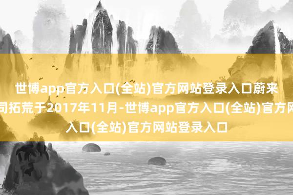 世博app官方入口(全站)官方网站登录入口　　蔚来控股有限公司拓荒于2017年11月-世博app官方入口(全站)官方网站登录入口