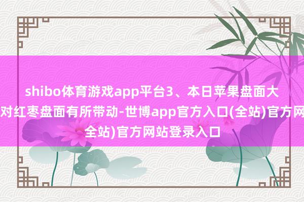 shibo体育游戏app平台　　3、本日苹果盘面大幅拉升涨停