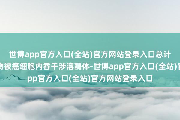 世博app官方入口(全站)官方网站登录入口总计这个词药物复合物被癌细胞内吞干涉溶酶体-世博app官方入口(全站)官方网站登录入口